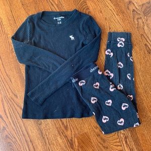Abercrombie Kids Navy and Pink Pajama Set